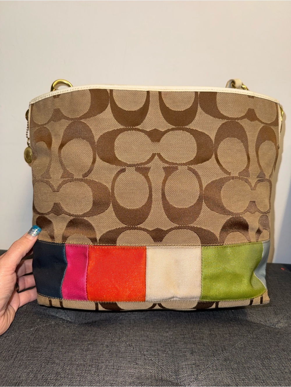 Coach Legacy Multi-Stripe Hobo Bag 10858 - Picture 6 of 15